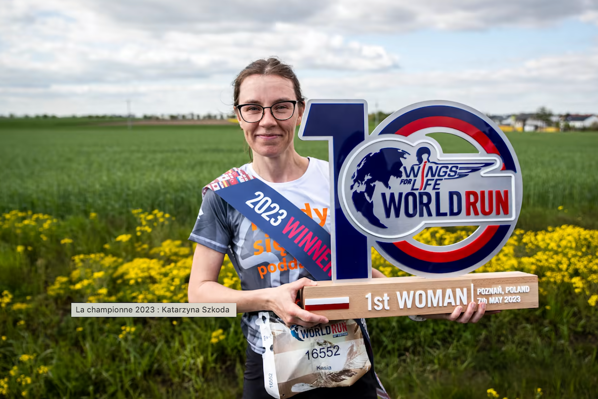 Wings for Life World Run 2023 Fukuda rattrapé après 69,01 kilomètres ! Jogging international